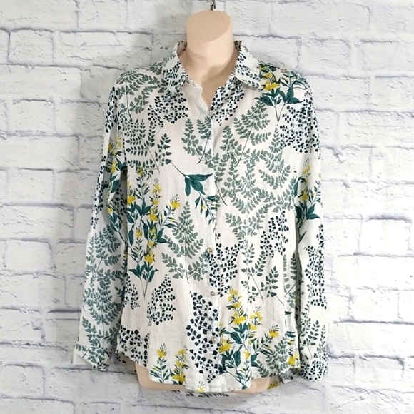 Cynthia Rowley Top Button Down 100% Linen Sz S - Picture 1 of 5